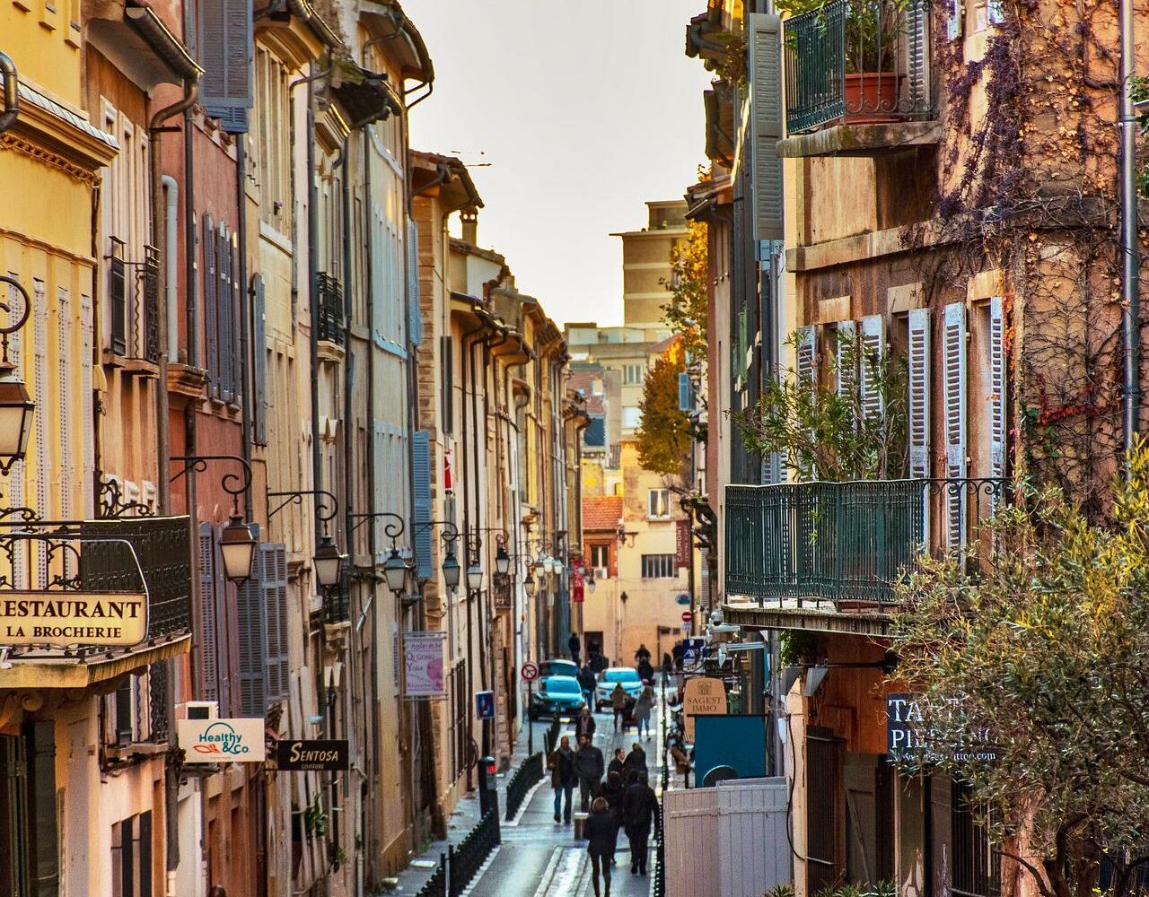 Vue d'une rue à Aix en Provence