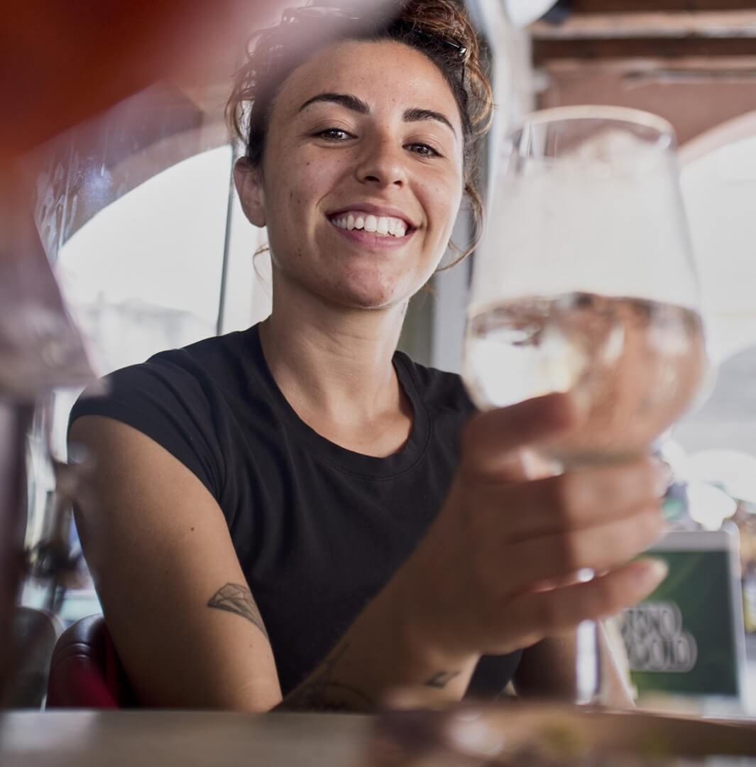 Guest enjoying wine tasting in Provence with safe private driver