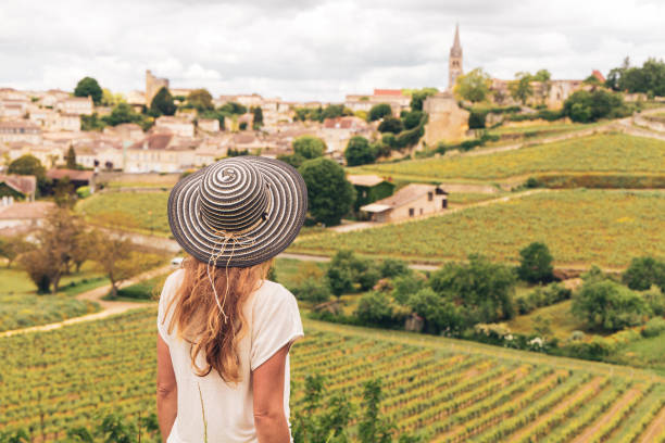 Solo wine traveler enjoying Provence vineyards