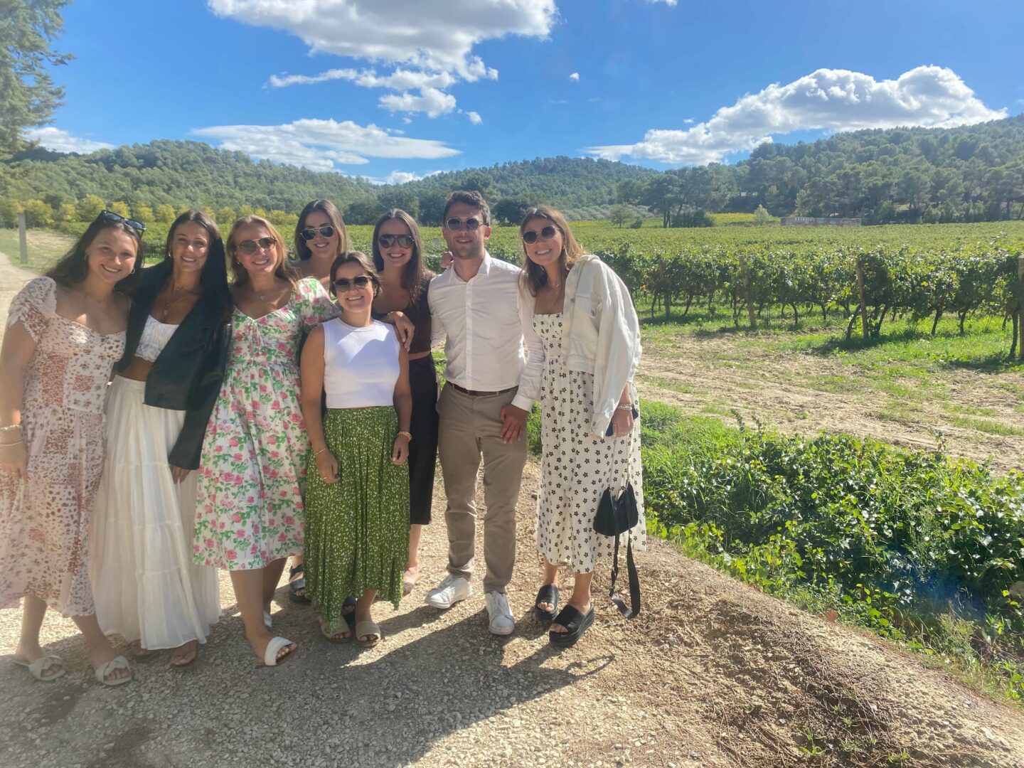 Bachelorette party wine tour in Provence vineyards